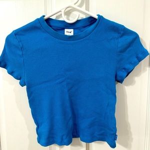 Tna blue crop top